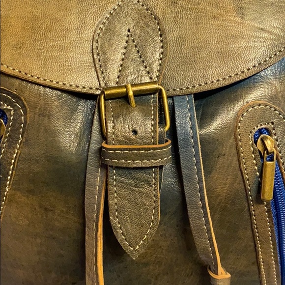Moroccan Journey Leather Backpack - Picture 2 of 13